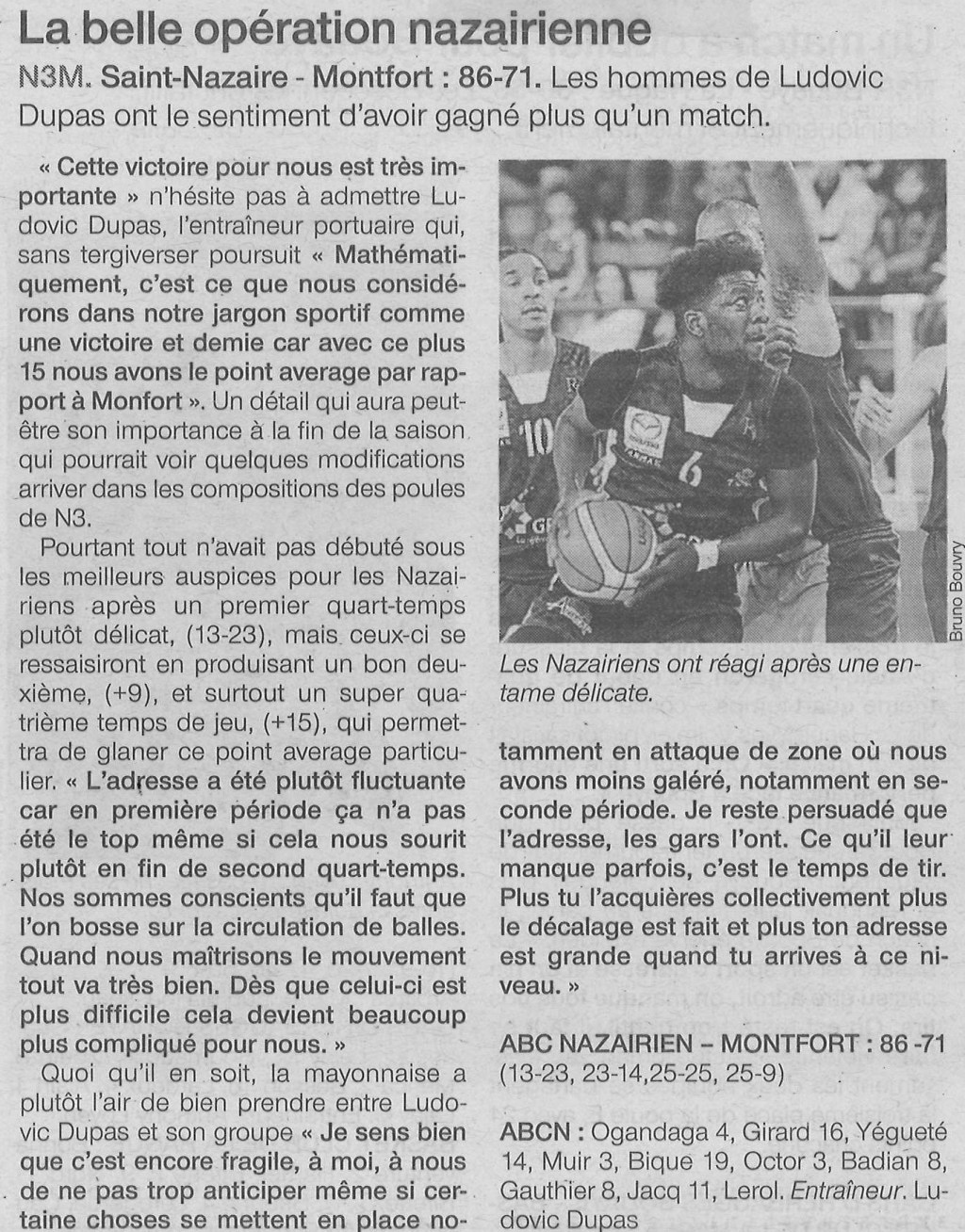 Ouest France du 03/02/20 : La belle opération&nbsp;nazairienne